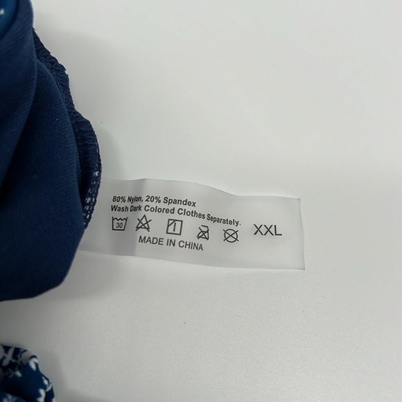 Rosezuzu Ruched High Neck Keyhole Ditzy Baby’s Breath Floral Tummy Control Swim - Picture 10 of 15